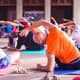 Yoga solidario en Móstoles.